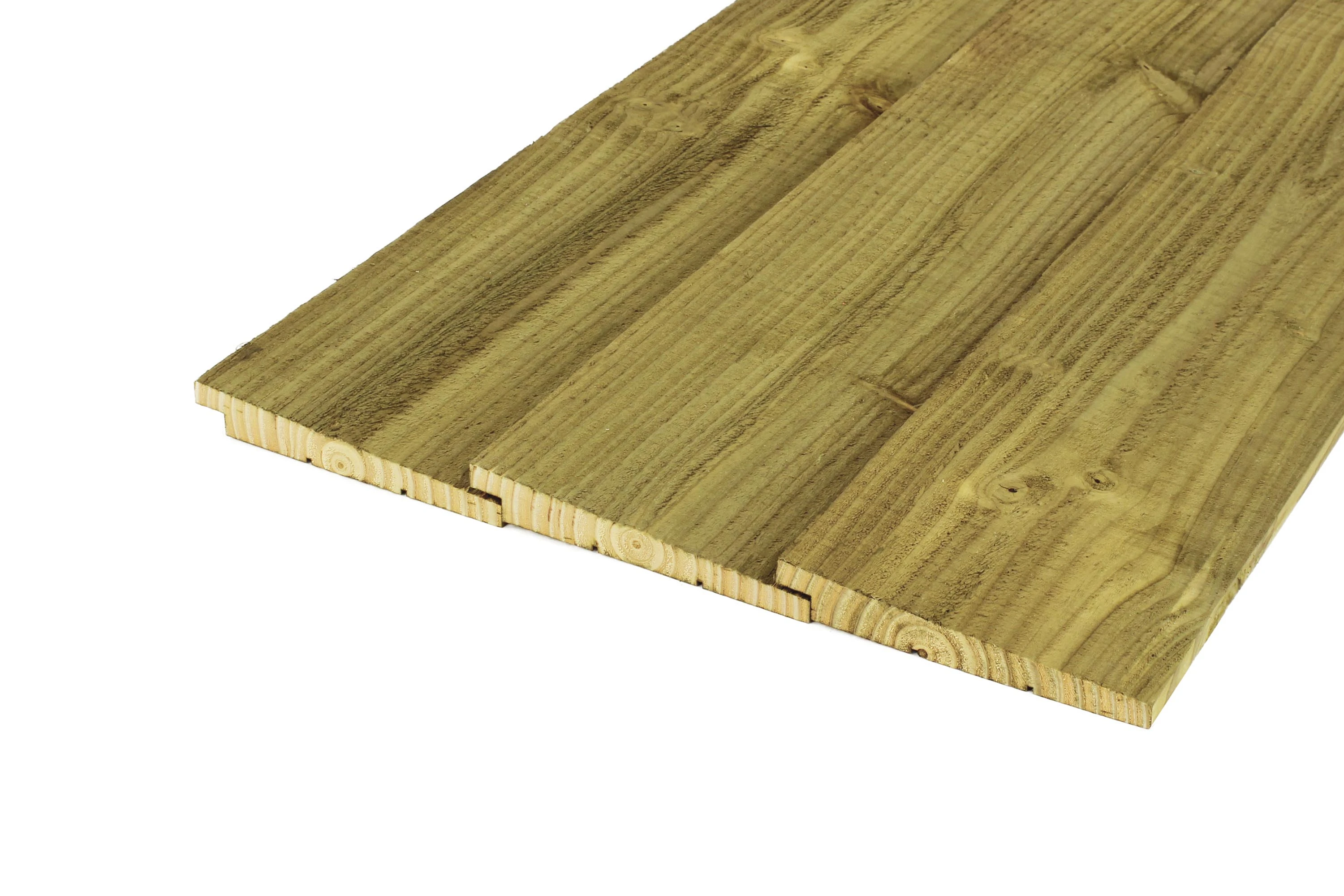 Douglas Zweeds Rabat 2.1 x 16.5 cm (21 x 165 mm) Groen Geïmpregneerd - Lengte 400 cm - Afbeelding 1